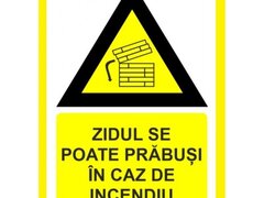 Placuta zidul se poate prabusi in caz de incendiu