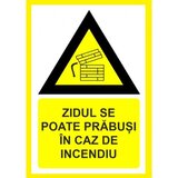 Placuta zidul se poate prabusi in caz de incendiu